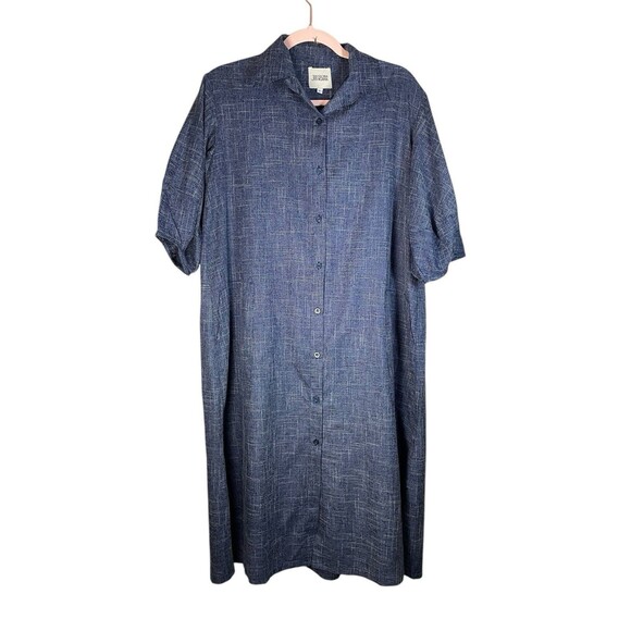 Jii Gloria Agatha Loose Fitting Shirt Dress Women’s Size L Indonesia - Picture 1 of 7
